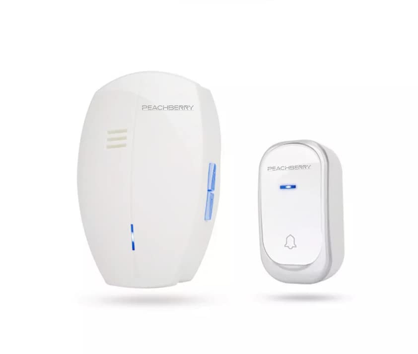 PEACHBERRY Long Range Wireless Remote Door Bell- 30 M Operating Range Calling Bell 1 Receiver 1 Transmitter, Wireless Door Chime for Use Remote Bell/Office Bell/Household Bell/Hotel Bell/Home Bell (B0BFNY8X99) Amazon Price History, Amazon Price Tracker