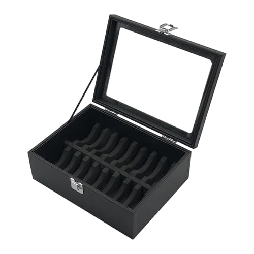 MsaHeuto ジュエリーオーガナイザー ディスプレイケース 木製サポートフレーム クリアリッド付属 ブレスレット収納トレー セパレート仕様 携帯便利 ギフトシーンに適用, 20スロット