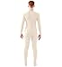 Ensnovo Adult Spandex One Piece Unitard Full Body Suit Costume Nude, S