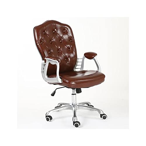 Chaise de bureau Chaise pivotante ergonomique pivotante Puce Chaise longue en cuir Délicat strass...