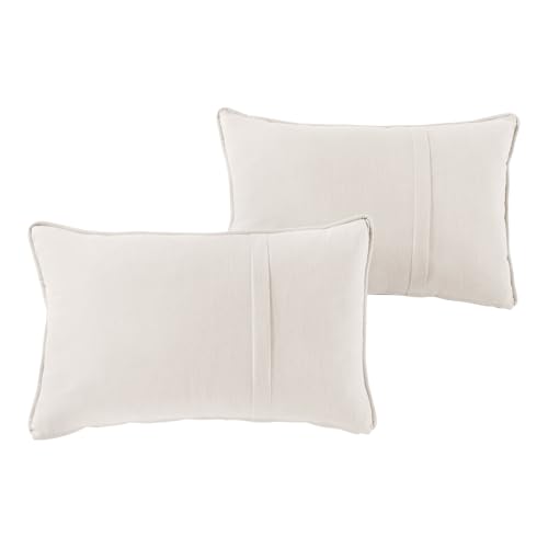 Greendale Home Fashions Sunbrella 21'' x 14'' Rectangle Outdoor Throw Pillow with Removable Cover (Set of 2), Cast Pumice
