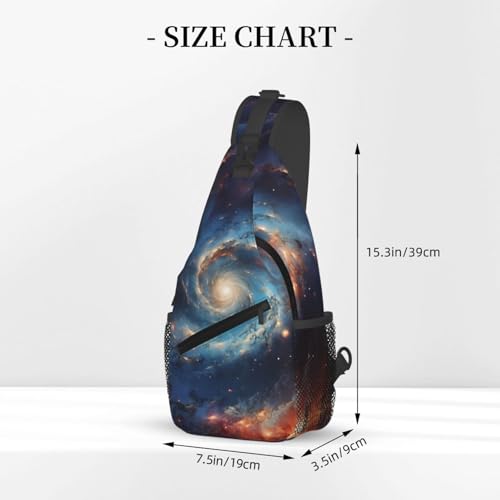 Bolso cruzado con diseño Cosmic Swirl, unisex, ligero miniatura 3