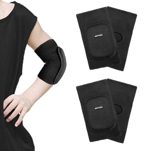 ONTYZZ Enfant Coude Manche 1 Paire Rembourrage en Eponge pour Enfants Epaississant Extensible Respirant Coudières pour Le Sport Danse Volleyball Basketball Cyclisme Coudière