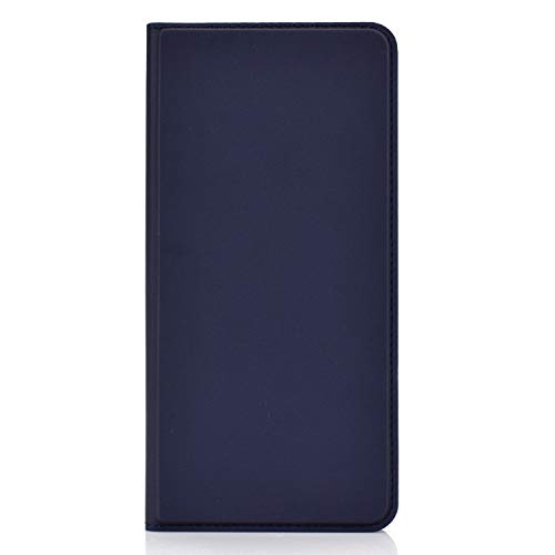 PU Faux e plastica dura Hülle® Ultra Sottile PU TPU Flip Folio Custodia con Slot per Schede e Funzione di Stand per Samsung Galaxy M20(Blu Scuro)