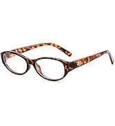 FEISEDY Fashion Blue Light Blocking Glasses for Women Vintage Small Lightweight Glasses Fake Nerd...