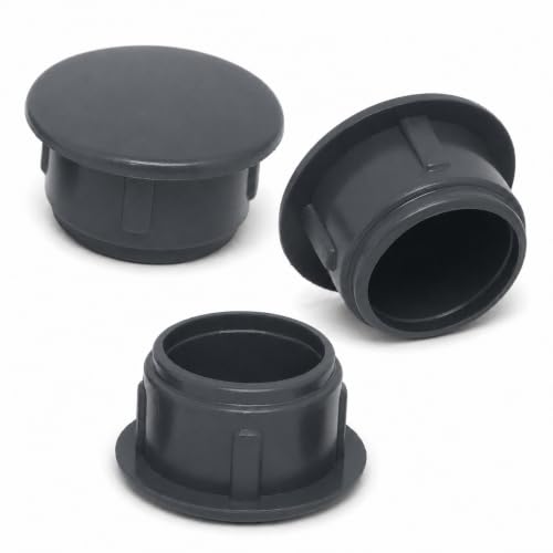 Image of (Pack of 40) Anthracite Gray Plastic Hole Plugs 0.55 inch x 0.43 inch (14 x 11 mm), Drill Hole Cover Caps, Furniture Hole Plug, Screw Hole Plugs