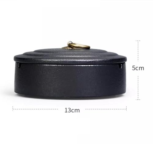 Cendrier céramique avec couvercle coupe-vent grande capacité noir - 6