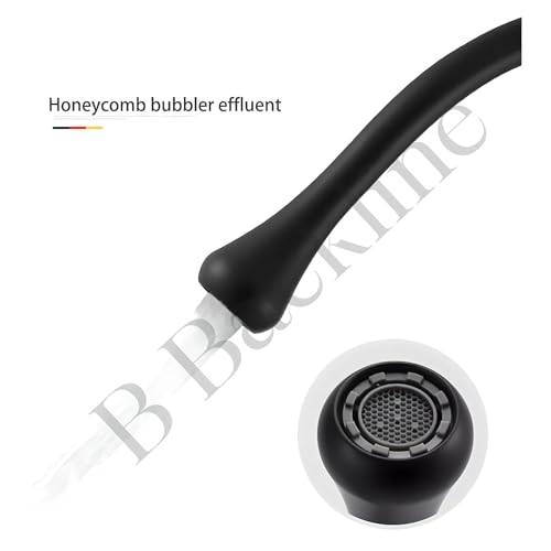 Image of B BACKLINE Brass Basin Mixer Tap Hot Cold | Wash Basin Mixer Faucet | Pillar Tap For Wash Basin | Tap For Bathroom & Livingroom (Black Matt)