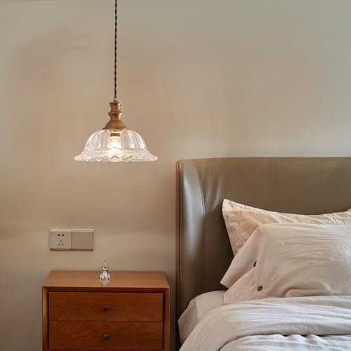 HDDFL Plug in Pendant Light Fixtures Vintage Pendant Lighting with Plug in Cord Hanging Light Kitchen Glass Hanging Lamp with Switch for Island Dining Room Living Room by HDDFL - Used condition - Image 7