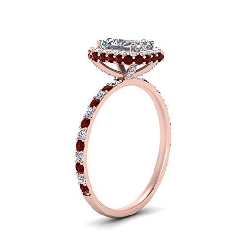 Bague en diamant halo résistant qui ne ternit pas avec ajustement précis