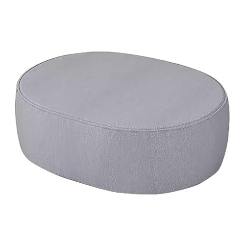 lyxamjrzyp Reposapiés para Salón, Reposapiés Pequeño para Escritorio, Puff Tapizado con Funda Extraíble, Asiento de Entrada para Hogar(Gray,X-Large)