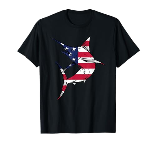 American Marlin Design USA Juego Pesca Camiseta