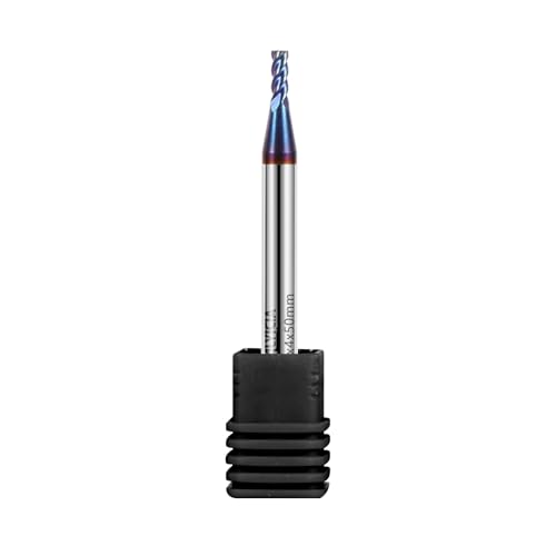 Image of 2mm Nano-Coated Tungsten Carbide End Mill CNC Milling Cutter Bits | 4-Flute Micro-Grain Endmills for Stainless Steel - HRC65,Metric Size