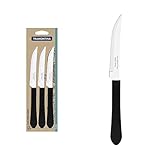 Conjunto 3 facas inox preto tramontina