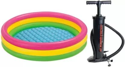 Image of Summer Special Inflatable Kids Swimming Pool | Kids Bath Activity Water Pool with Air Filled Bubble Beam Floor | Portable Baby Pool for Indoor Outdoor Use (2 feet)