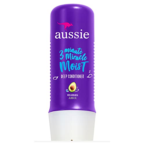 Aussie Paraben-Free Miracle Moist 3 Minute Miracle W/ Avocado For Dry Hair Repair, 8.0 Fl Oz #TOP2