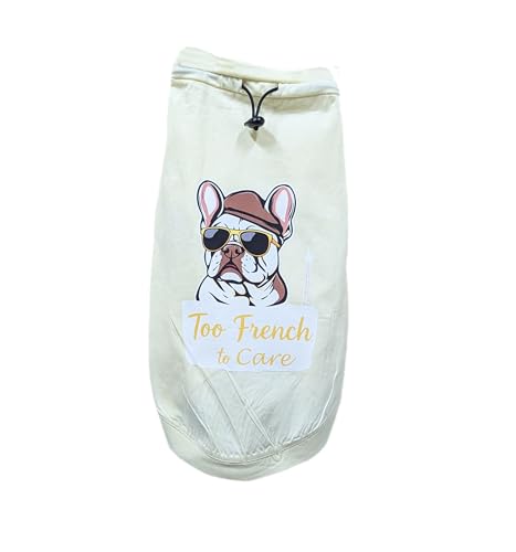 Image of Thunder Tails Premium Cotton Dog T-Shirt | Adjustable Neck | for Medium Dogs | Butter Yellow | 2XL | for French Bull Dog