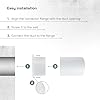 Vent Systems 4 Inch White Air Vent Duct Connector Flange - HVAC Plastic Vent Pipe Adapter with Mounting Plate - Round Straight Wall Mount Plate for Home Exhaust Fan, Bathroom, Kitchen Ventilation