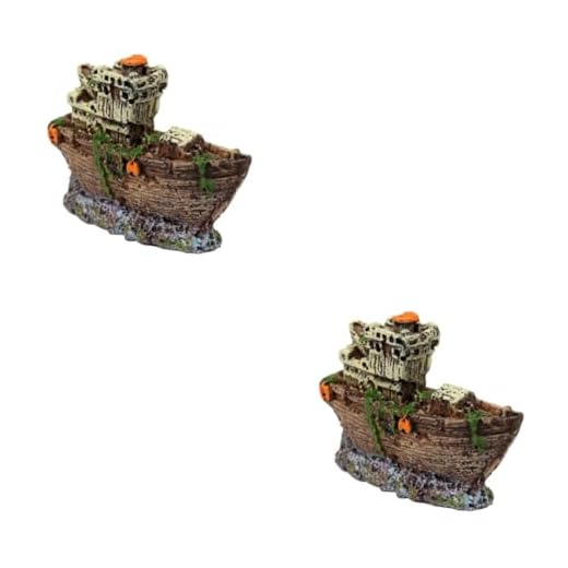 FOMIYES 2 Peças De Ornamento De Resina Para Animais De Estimação Pirata