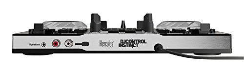 Image of HERCULES INSTINCT S PARTY PACK ultra-mobile USB DJ Controller with Audio Outputs for use with your Headphones and your Speakers + Stand-alone 3-watt USB rotary RGB LED light