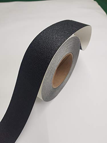 Anti-Rutsch Streifen Rolle Kara Grip gummiert Innentreppen 5 cm Breite fuer Hund + Kind. Anstatt Stufenmatten Treppenteppich Rutschschutz, Strumpffreundlich selbstklebend Holz, Fliesen Granit Marmor