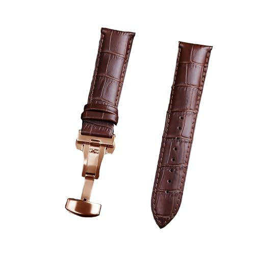 vrvXgbv t rvoh 14mm 16mm 18mm 20mm 21mm 22mm 24mm rvuXbgߋ Xgoh xg(Dark brown,19mm,Rose Gold)