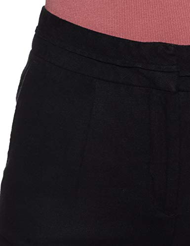 Image of Marks & Spencer Linen Blend Women's Solid High Rise Regular Fit Trouser