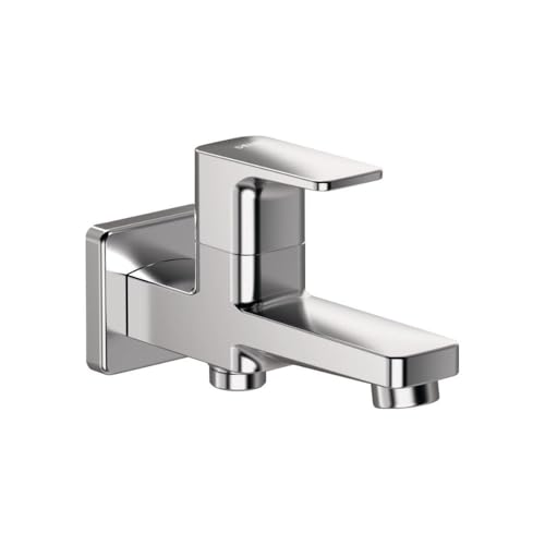 Image of Delta Faucet Korby 2-Way Bib Tap with Wall Flange| Laundry and Utility Tap I Bathroom Tap I Bib Cock for Washing Machine I Polished Chrome| BT004