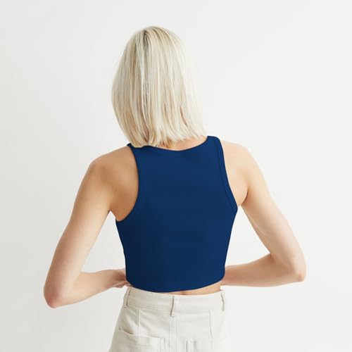 Image of KERI PERRY Tops for Women Crop Top for Women's Tank Activewear Tee Sports Western Casual Cotton Camisole Pack of 3 Combo