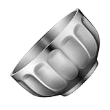 SOLUSTRE Doppelschicht Edelstahlschüssel Isolierte Rostfreie Suppenschale für Instant Nudeln und...
