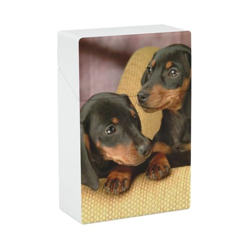 ダックスフント ワイナードッグ ペットの犬 タバコカバー 20本収納 シガレットケース 煙草ケース 煙草入れ 煙草箱 喫煙具 タバコ 保護カバー タバコ箱 シガレットケ たばこケース 携帯に便利