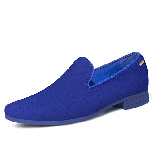 Image of UUBARIS Mens Velvet Loafers Slip-on Dress Shoes Fashion Style Driving Shoes Classic Tuxedo Shoes Casual Oxford Shoes
