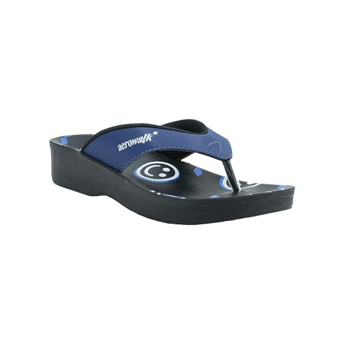 Image of AEROWALK Stylish Fashion Slipper for Women | Comfortable| Lightweight | Anti Skid | Casual Office Footwear (0895 BLACK)