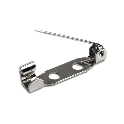 Image of Brooch Pins Pack 100 Pcs of Metal Brooch Pin,Backs Safety Clasp Brooch Pin, Jewelry Pins for DIY Craft Making (25mm)