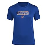 adidas Women's FC Cincinnati MLS Short Sleeve T-Shirt, Royal Blue/FC Cincinnati, X-Large
