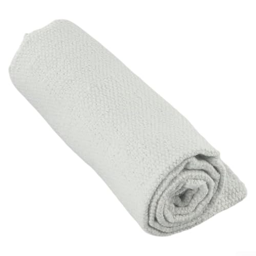 CYRENT Manta ignífuga de 2 mm, fibra de porcelana, aislamiento térmico, color blanco, resistente a altas temperaturas, ancho de 1 m, longitud de 0,2 m, 0,5 m, 1 m, para hornos, puertas cortafuegos