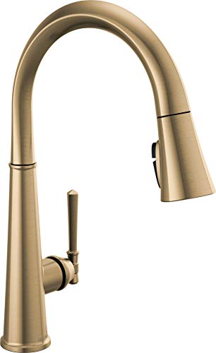 Image of Delta Faucet Emmeline Gold Kitchen Faucet, Kitchen Faucets with Pull Down Sprayer, Kitchen Sink Faucet, Gold Faucet for Kitchen Sink with Magnetic Docking, Lumicoat Champagne Bronze 9182-CZ-PR-DST