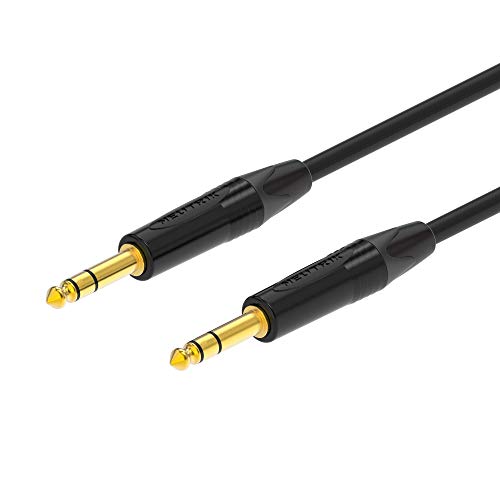 Mogami 2549 Professional Studio Microphone Cable | 1/4 Inch Trs To 1/4 Inch Trs | Neutrik Gold | 18 Feet | Black | Assembled In The Usa #TOP1