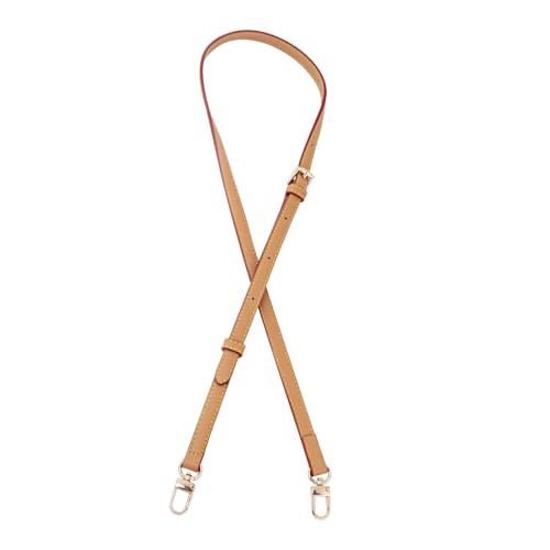 Image of Genuine Vachetta Leather Shoulder Bag Strap Crossbody Replacement Adjustable for Speedy Handbag or Purse(Beeswax-Width:0.43in&Adjustable Length:39.4-47.2in)