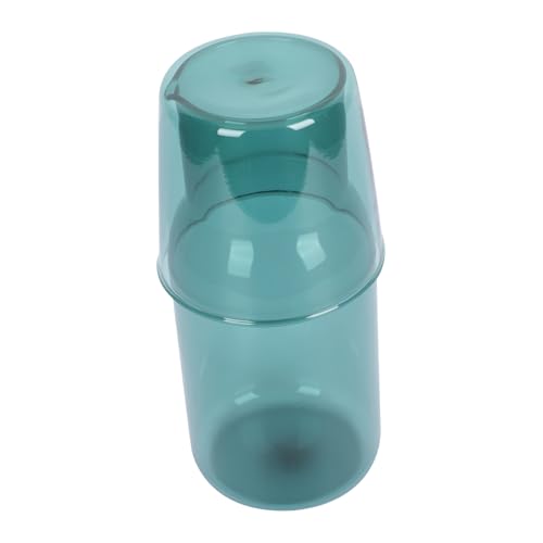 GRIRIW 1set Glass Clear Container with Lid Portable Drinking Bottle Clear Small Clear Cup Bedside Water Drinking Carafe Clear Water Bottle Coffee Drinks Water Cup Sky-blue