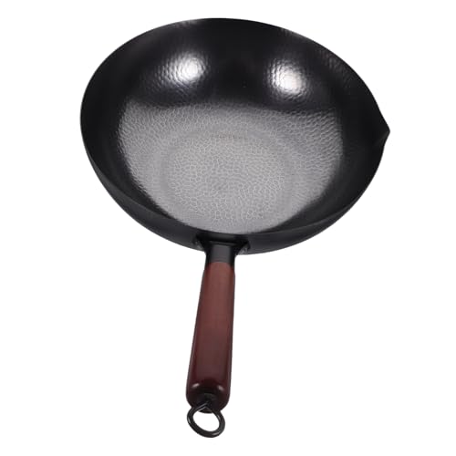 Wok tradicional de hierro con mango ergonómico y antiadherente miniatura 7