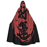 Chinese Character Good-Fortune Costumes Party Christmas Hooded Robe Cloak For Adult Men Women Decoration Cape Halloween Cosplay Hoodie