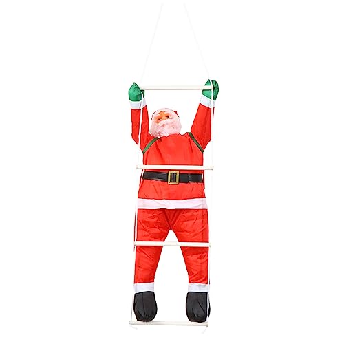 TOPPERFUN Weihnachtsmann Hängedeko mit Leiter Langlebig Sicher für...