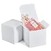 MESHA Gift Boxes 3 x 3 x 3 Inches, Paper White Boxes with Lids for Gifts, Crafting, Cupcake Packaging Boxes (White-50Pcs)