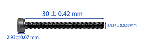 Image of iexcell 100 Pcs M3 x 30mm Thread Pitch 0.5 mm Alloy Steel 12.9 Grade Hex Socket Head Cap Screws Bolts Kit, Black Oxide Finish