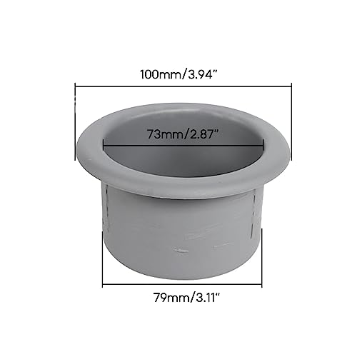 Portavasos de plástico para carro gris 2 piezas miniatura 5