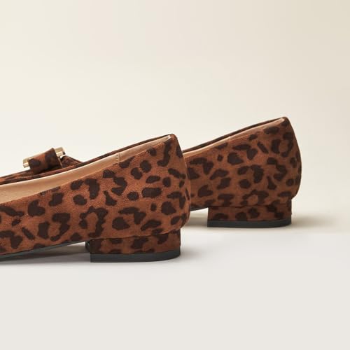 Image of C.Paravano Flat Shoes for Women | Women's Flats | Ballet Flats | Dress Shoes for Women (11,Leopard)