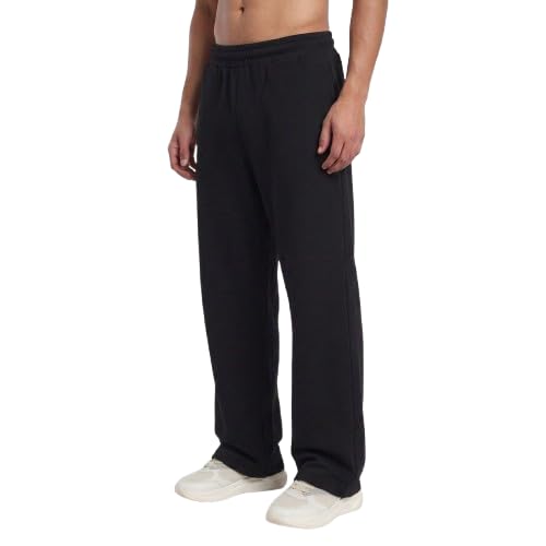 Image of MARK LOUIIS Men's Baggy Trackpants | Regular Fit Cotton Sweatpants with Drawstring Waist & Side Zipper Pockets | Oversized Casual Track Pants for Gym