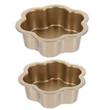Veemoon Moldes para Pasteles con Forma de Flor, 8 y 6 Pulgadas, Metal con Base Desmontable, Antiadherente y Práctica Bandeja para Hornear, Adecuado para Tartas y Mini Tartas de Queso