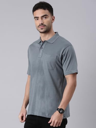 Image of Classic Polo Men's Half Sleeve Polo Neck Authentic Fit Solid Cotton T-Shirt